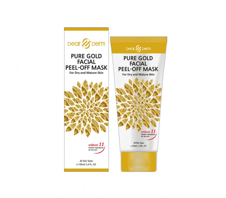 Dearderm Pure Gold Facial Peel-off Mask 3.4fl.oz/100ml