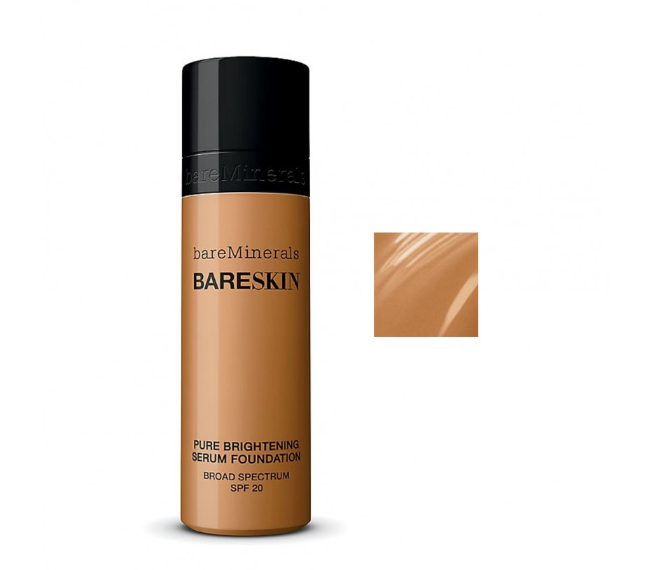Bare Escentuals BareSkin Pure Brightening Serum Foundation Broad Spectrum SPF 20 (Bare Walnut 18) 1fl.oz/30ml