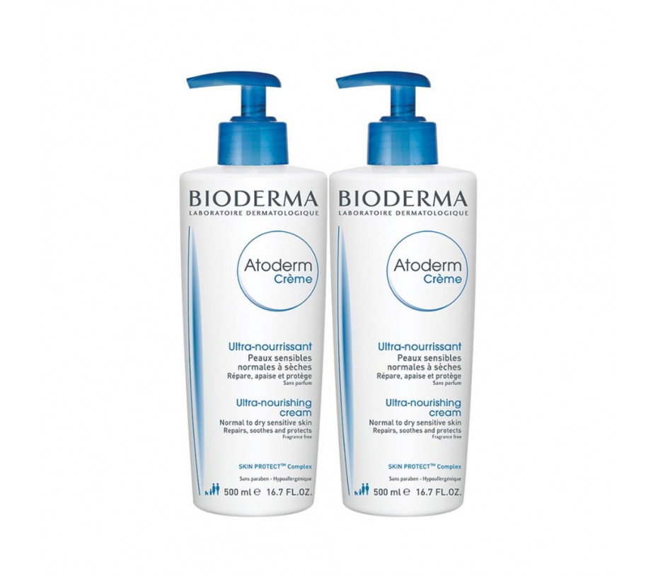 Bioderma Atoderm Ultra-Nourrishing Cream 16.7fl.oz/500ml x 2packs