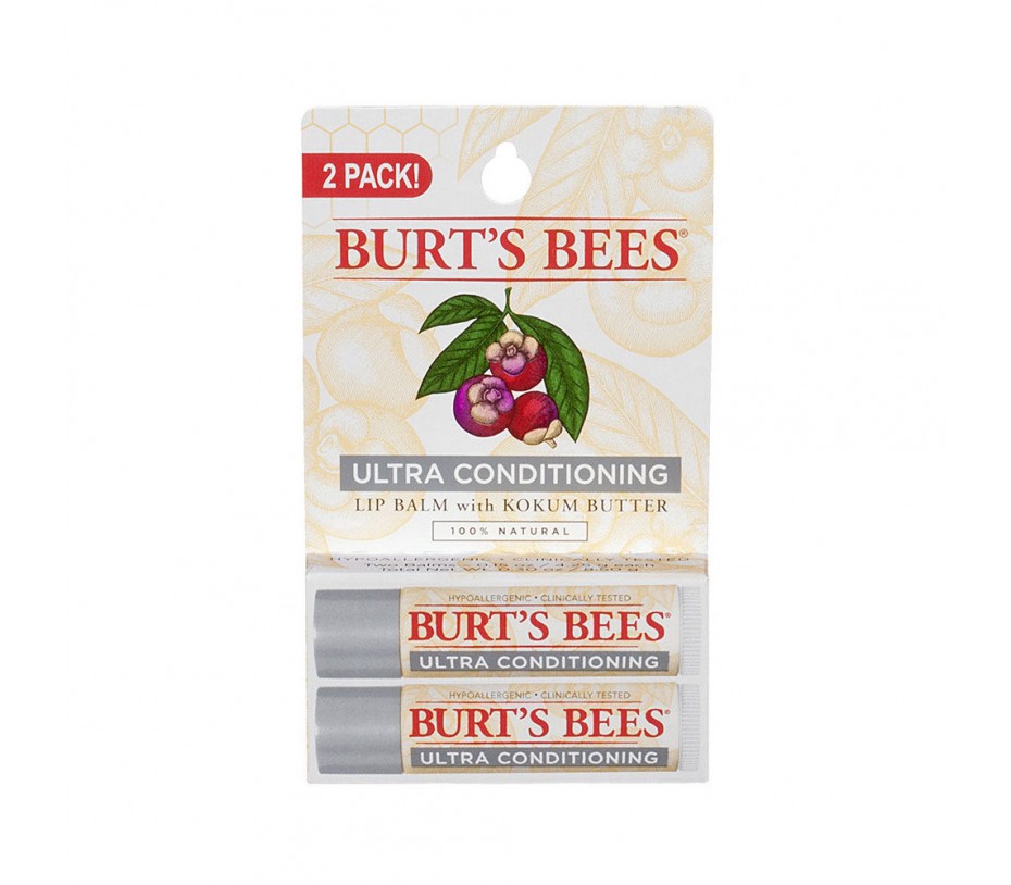 Burt's Bee Ultra Conditioning Lip Balm with Kokum Butter 2 Pack