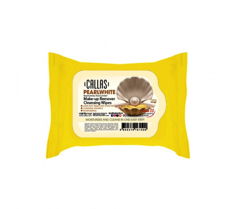 Callas Cleansing & Make-up Remover Wipes 30 Wipes (Pearl White)
