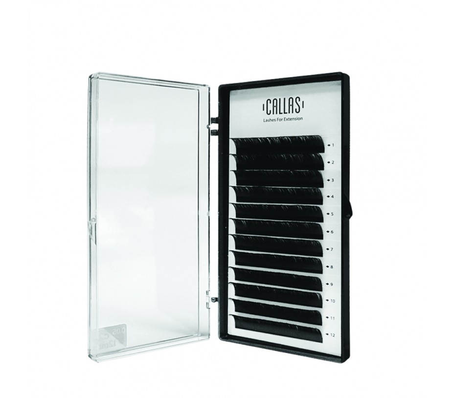 Callas Individual Eyelashes for Extensions, 0.05mm C Curl - 12mm