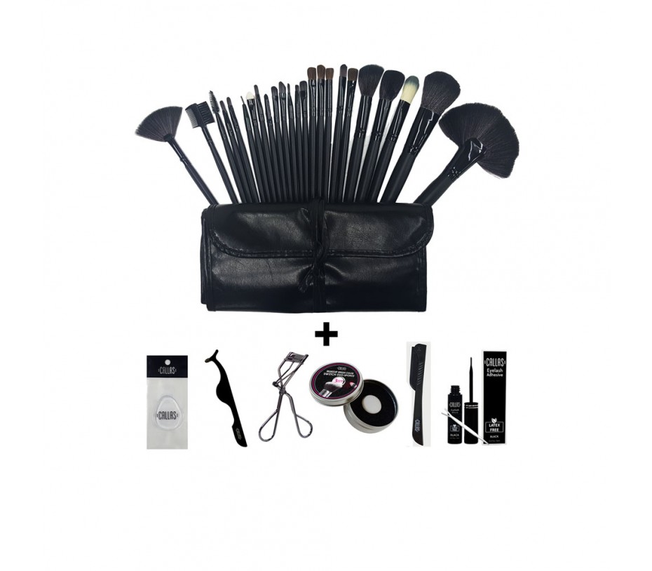 Callas Professional High-Quality Make up Brush Tool 30pcs Set - Black