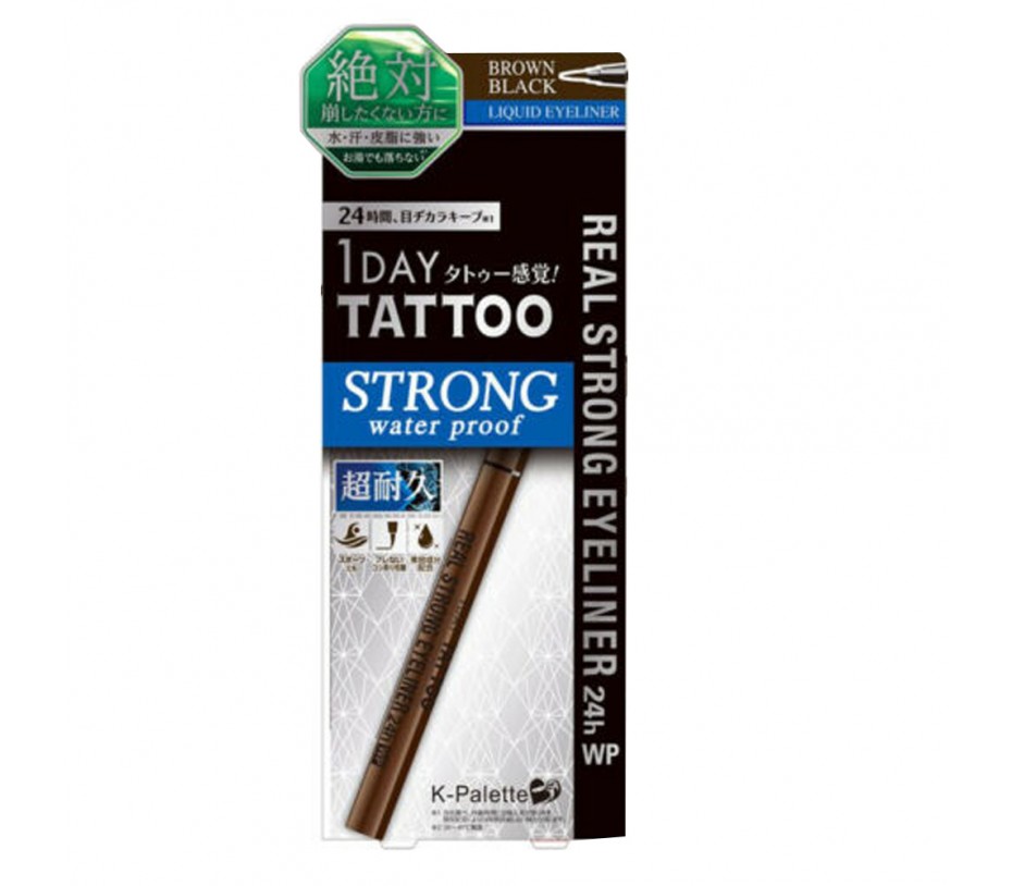 Cuore K-Palette 1 Day Tatoo Strong water proof Real Lasting Eyeliner 24h (Brown Black)