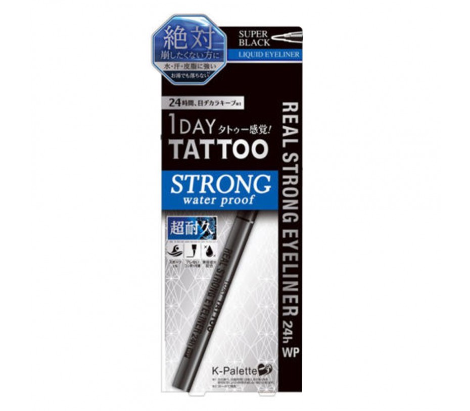 Cuore K-Palette 1 Day Tatoo Strong water proof Real Lasting Eyeliner 24h (Super Black)