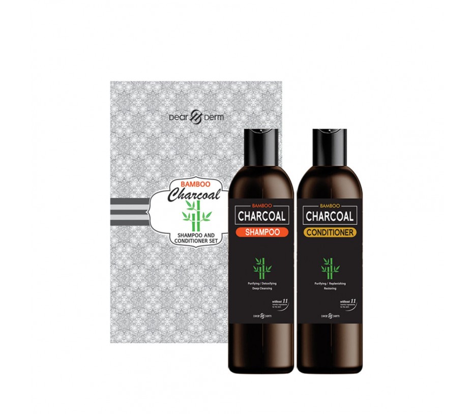 Dearderm Bamboo Charcoal Shampoo & Conditioner Set
