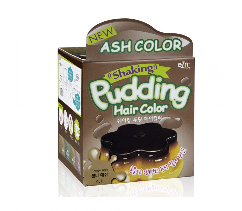 Dongsung eZn Shaking Pudding Hair Color (Sandy Ash 4.1) 2.37oz/67g