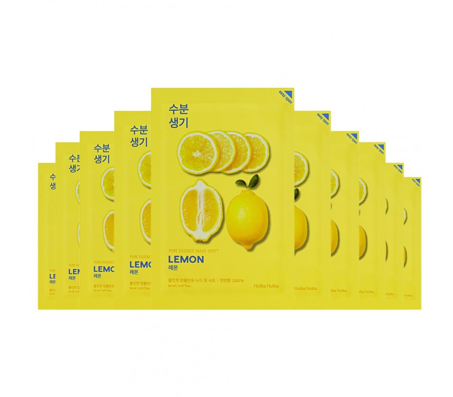 Holika Holika Pure Essence Lemon Mask Sheets 10pcs x 0.67fl.oz/20ml