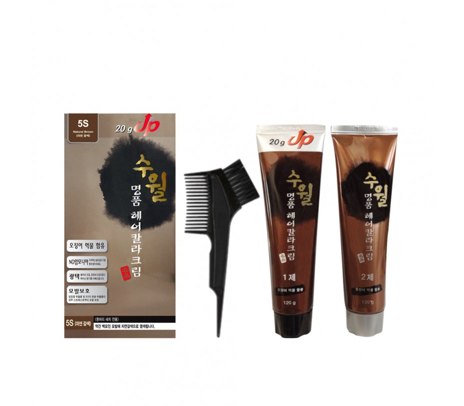 Su Wall Luxury Hair Color Cream (5S Natural Brown) 120g + 120g