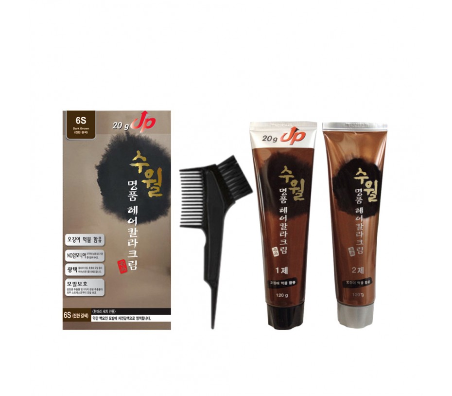 Su Wall Luxury Hair Color Cream (6S Dark Brown) 120g + 120g