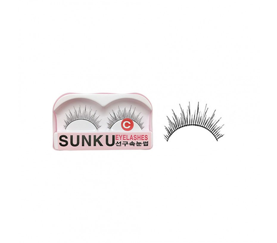 Sunku Eyelash with adhesive (C)
