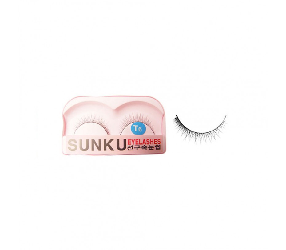 Sunku Eyelash with adhesive (T6)