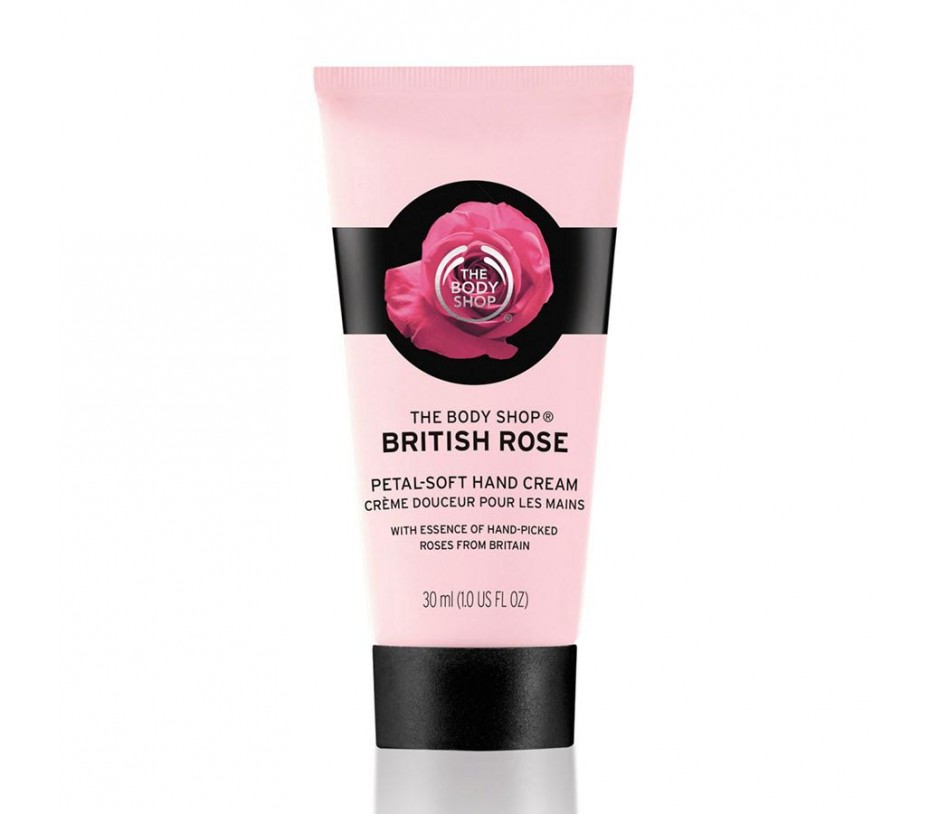 The Body Shop British Rose Petal-Soft Hand Cream 1oz/28g